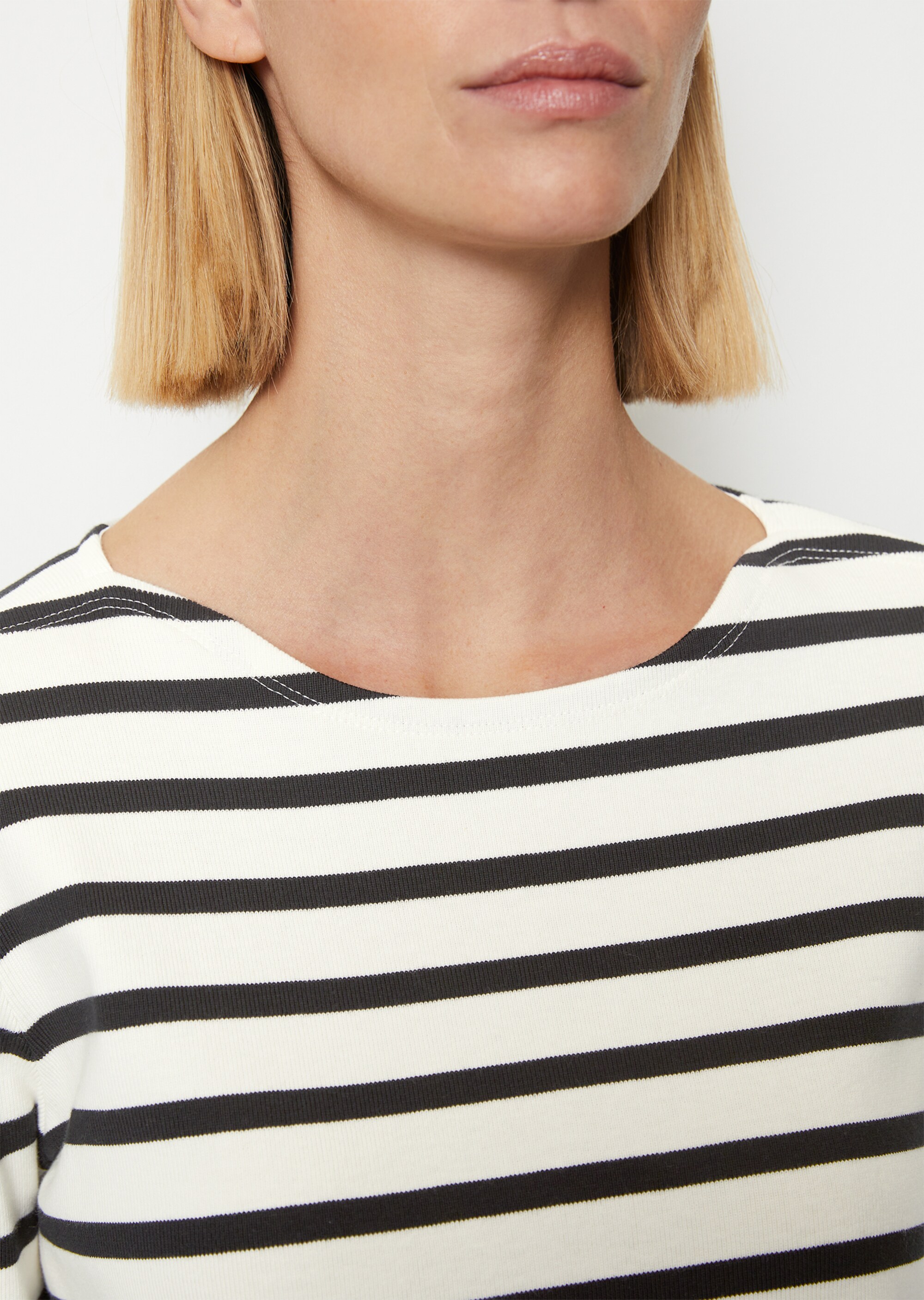 Longsleeve im Breton-Stil regularaus garngefärbtem Organic Cotton