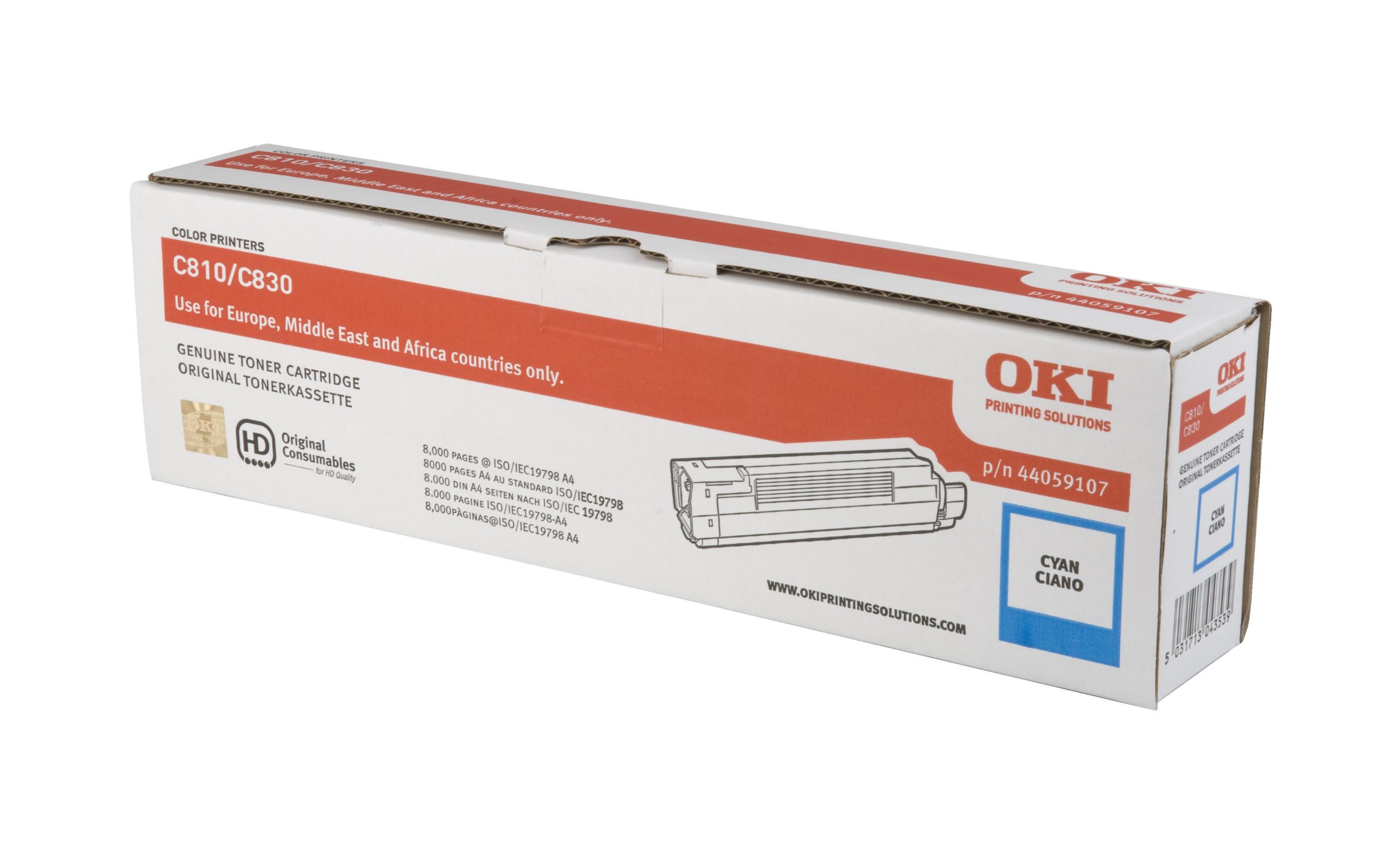 Toner 44059107 Cyan<br>Toner, Cyan