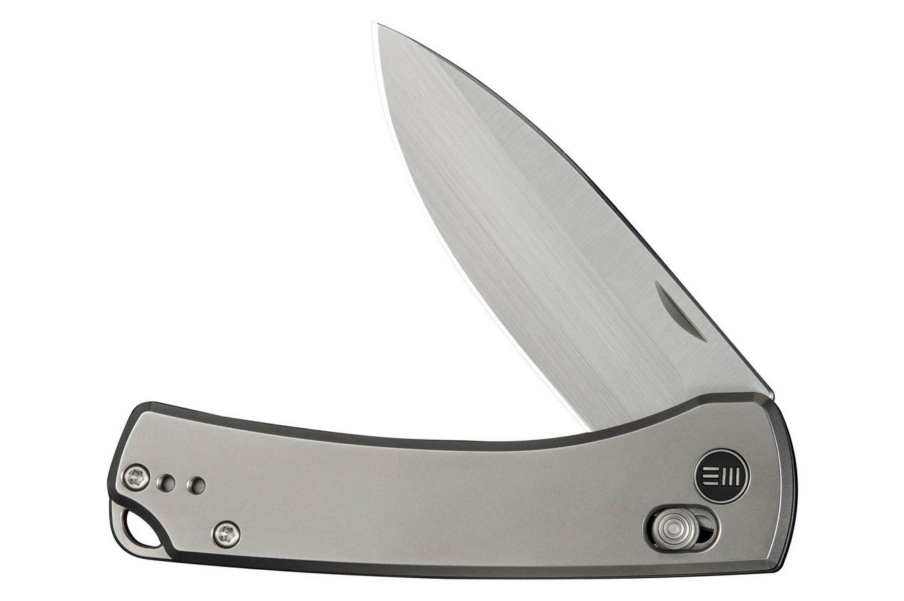 WE Knife Nightblade WE22046-2 Hand Rubbed CPM 20CV, Bead Blasted Titanium, zakmes, Dutch Bushcraft Knives design