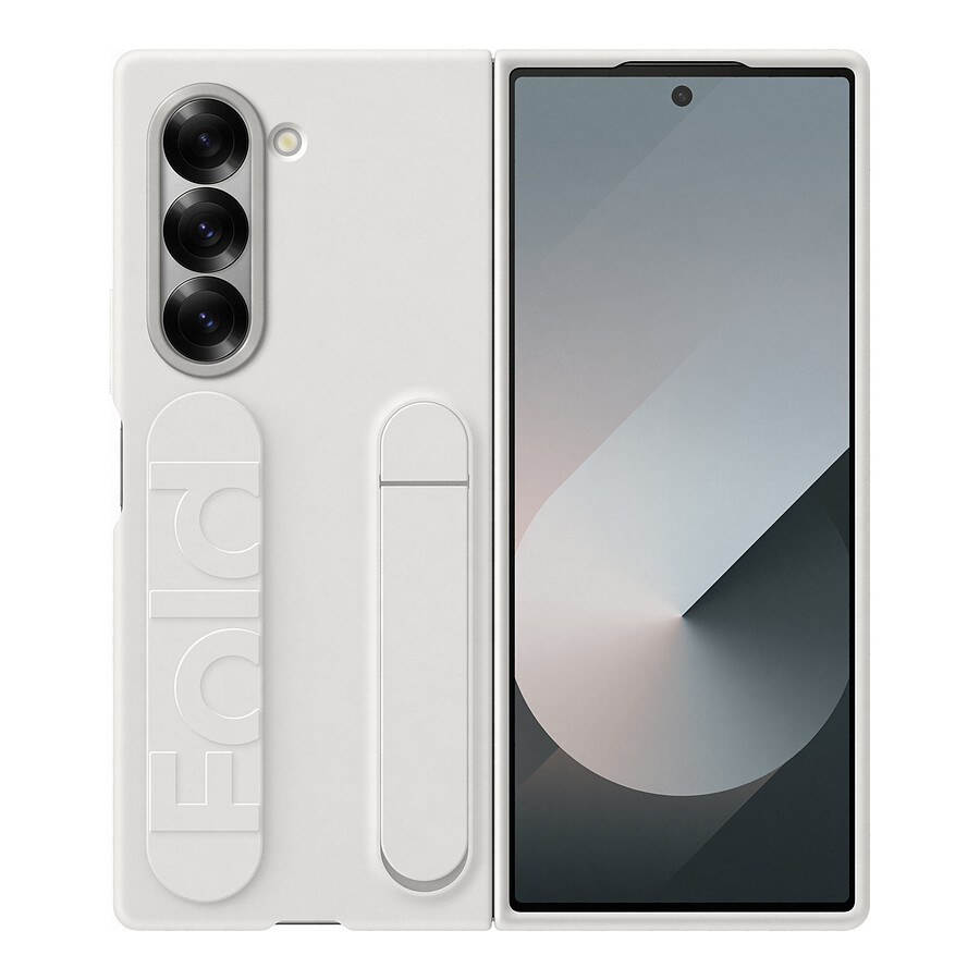 Samsung Coque silicone avec Lanière (Blanc) - Galaxy Z Fold6