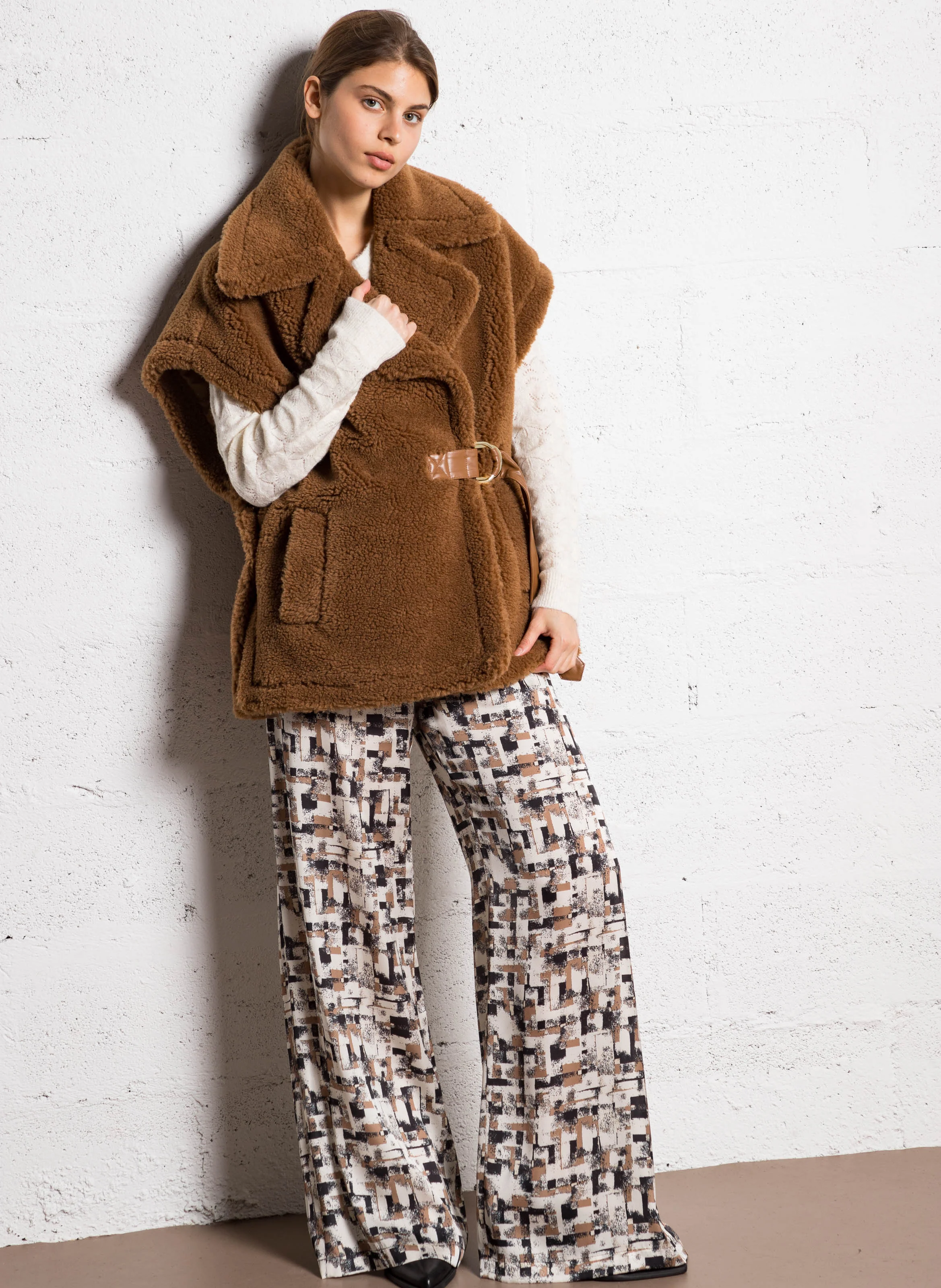 Pantalon droit imprimé| Multicolore