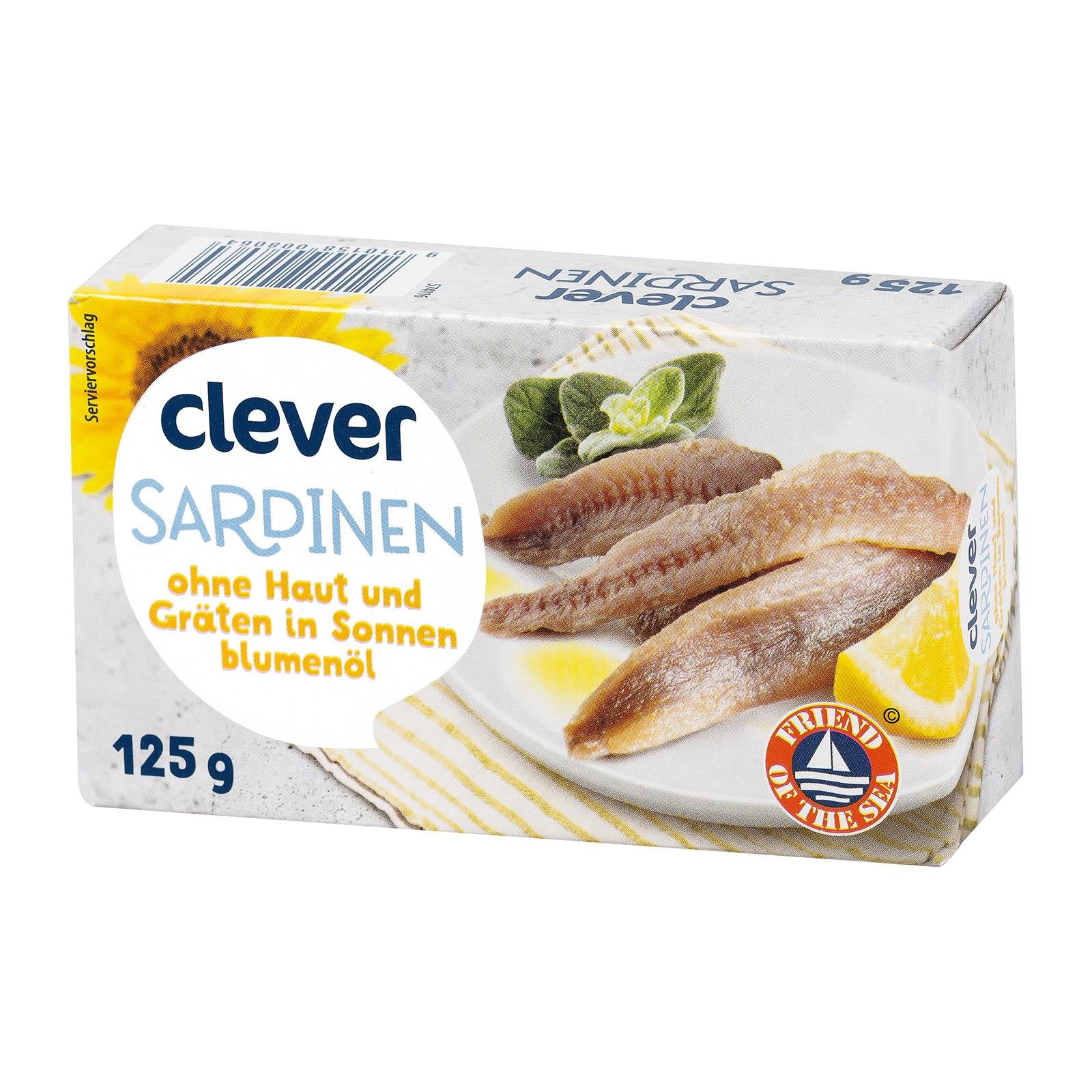 Clever Sardinen in Sonnenblumenöl