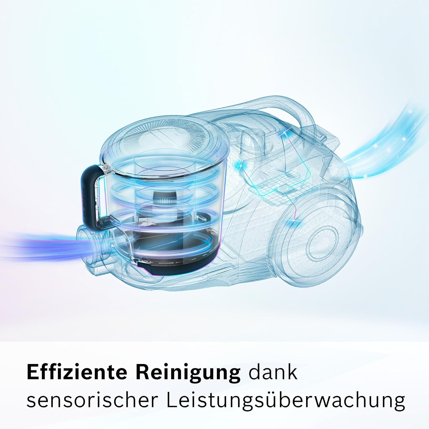 Bosch Staubsauger beutellos Serie 6 BGC41XALL, Bodenstaubsauger, Testsieger, ideal für Allergiker, Hygiene-Filter, Hartbodendüse, XXL-Polsterdüse, hohe Saugleistung, leise, 700 W, weiß