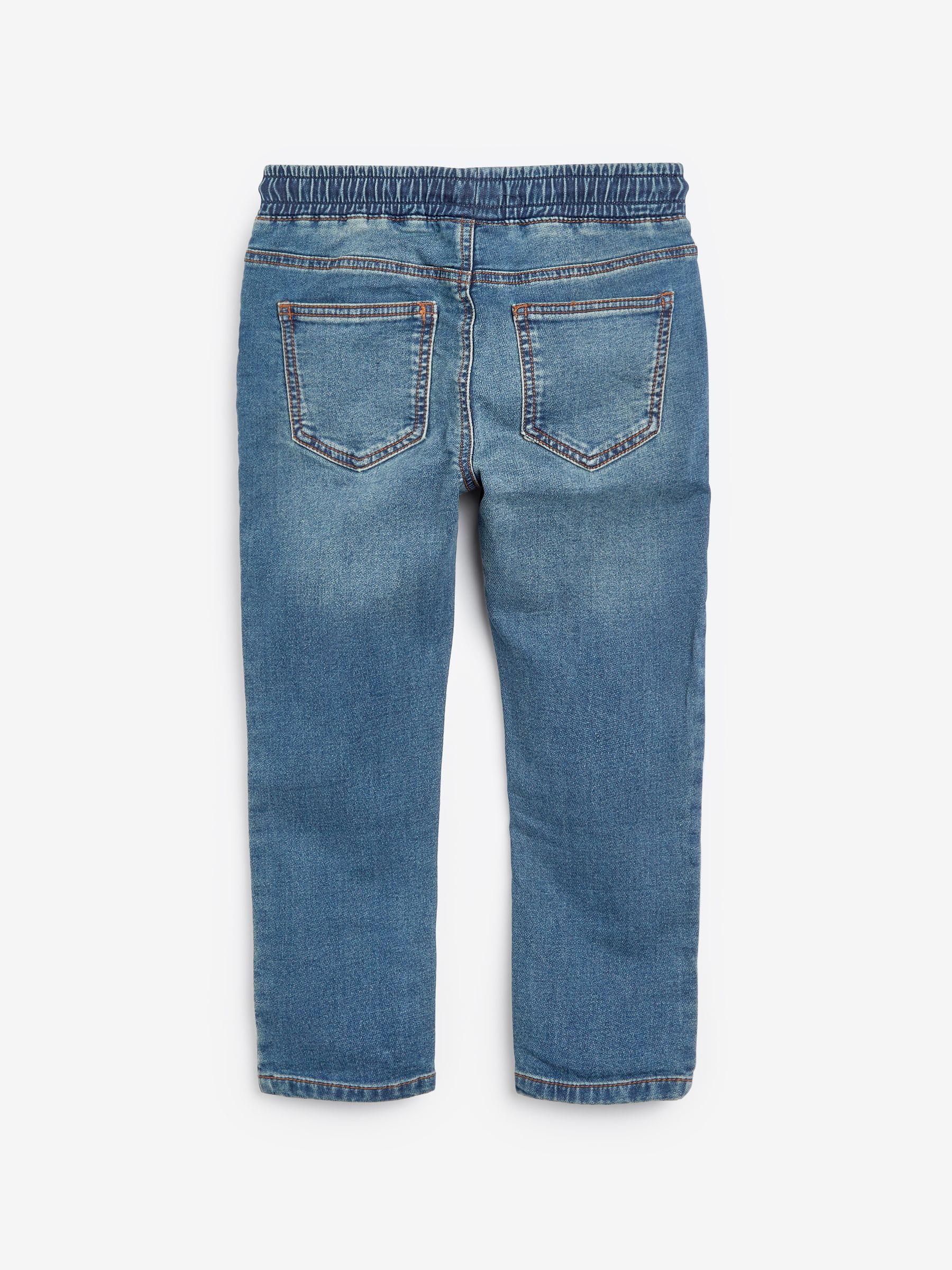 Vintage middenblauw - Jeans met stretch en elastische taille (3-16 jr)