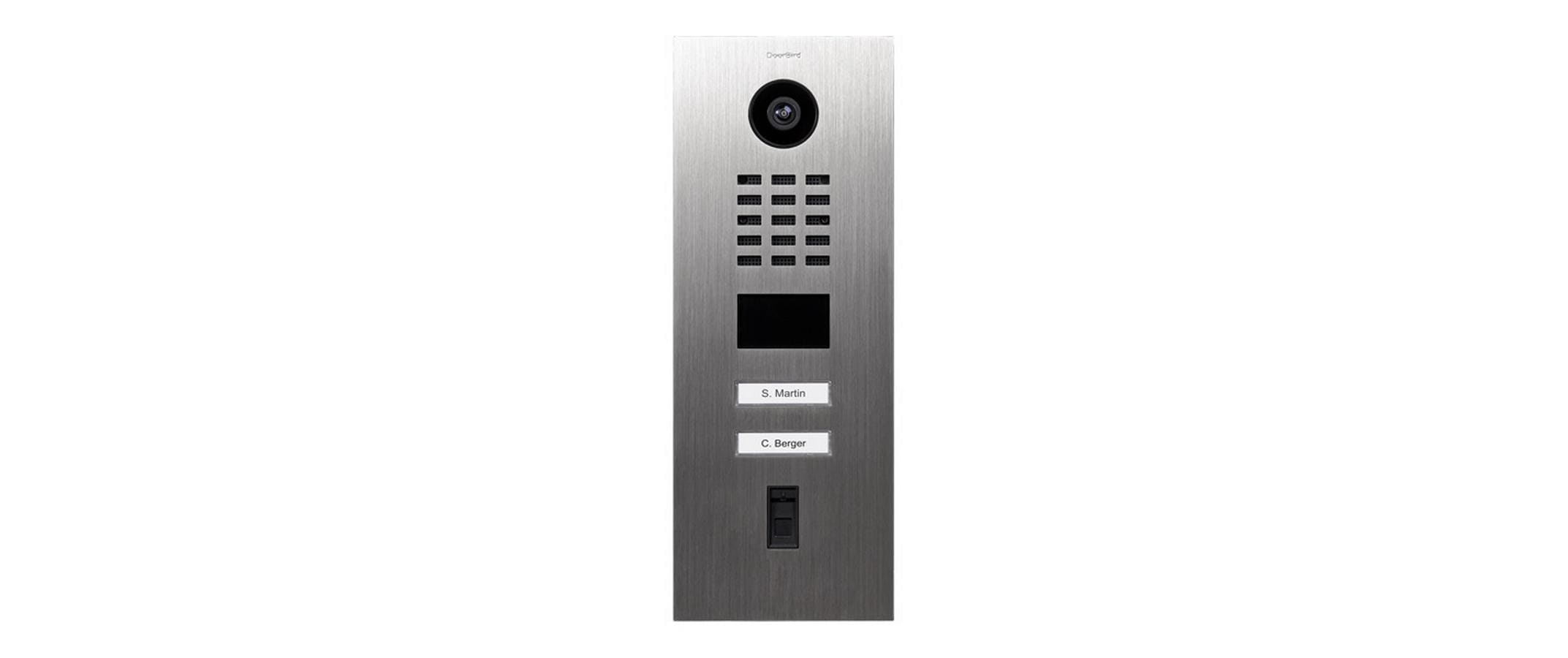 IP Türstation D2102FV Fingerprint 50<br>IP Video Türsprechanlage aus Edelstahl V2A mit 2 Ruftasten