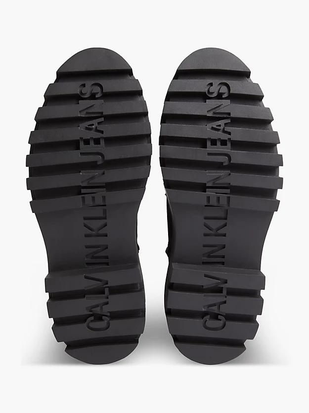 Botas de couro com salto plataforma