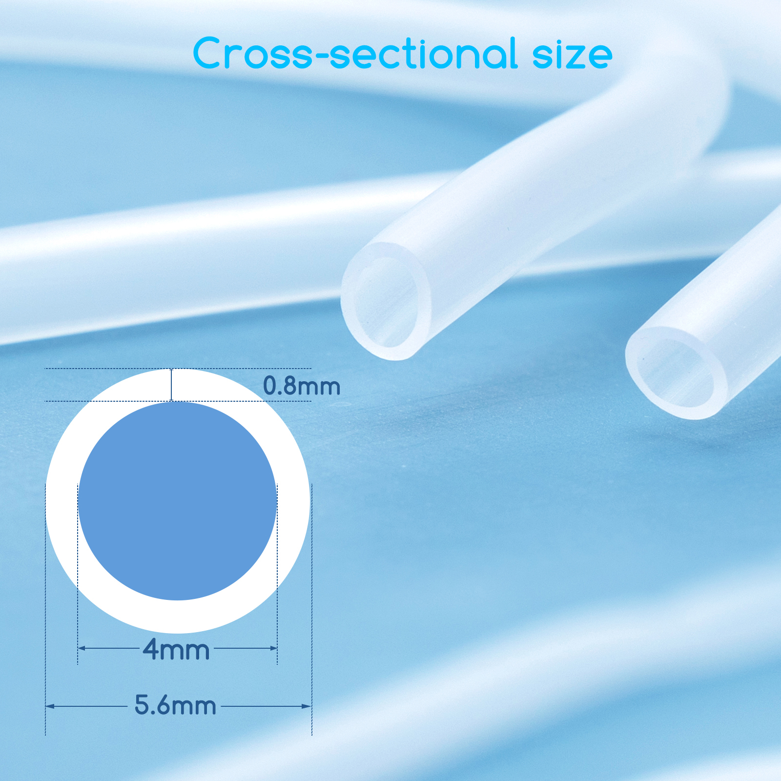 Mangueira de ar de silicone atóxica Nobleza - 5,6 mm x 20 metros, tubo flexível de PVC ideal para tanques e aquários.