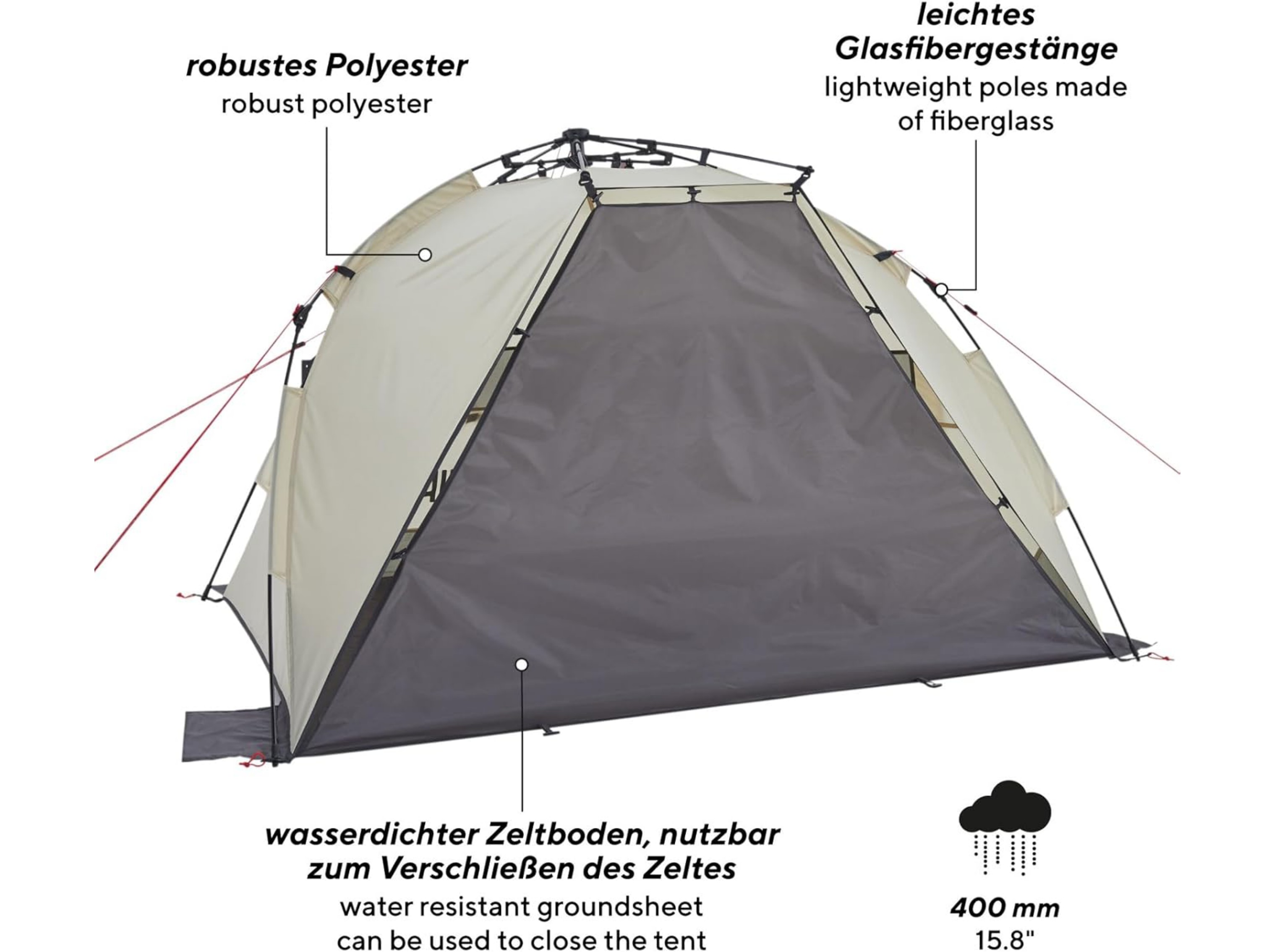 Uquip Speedy strandtent - Sand
