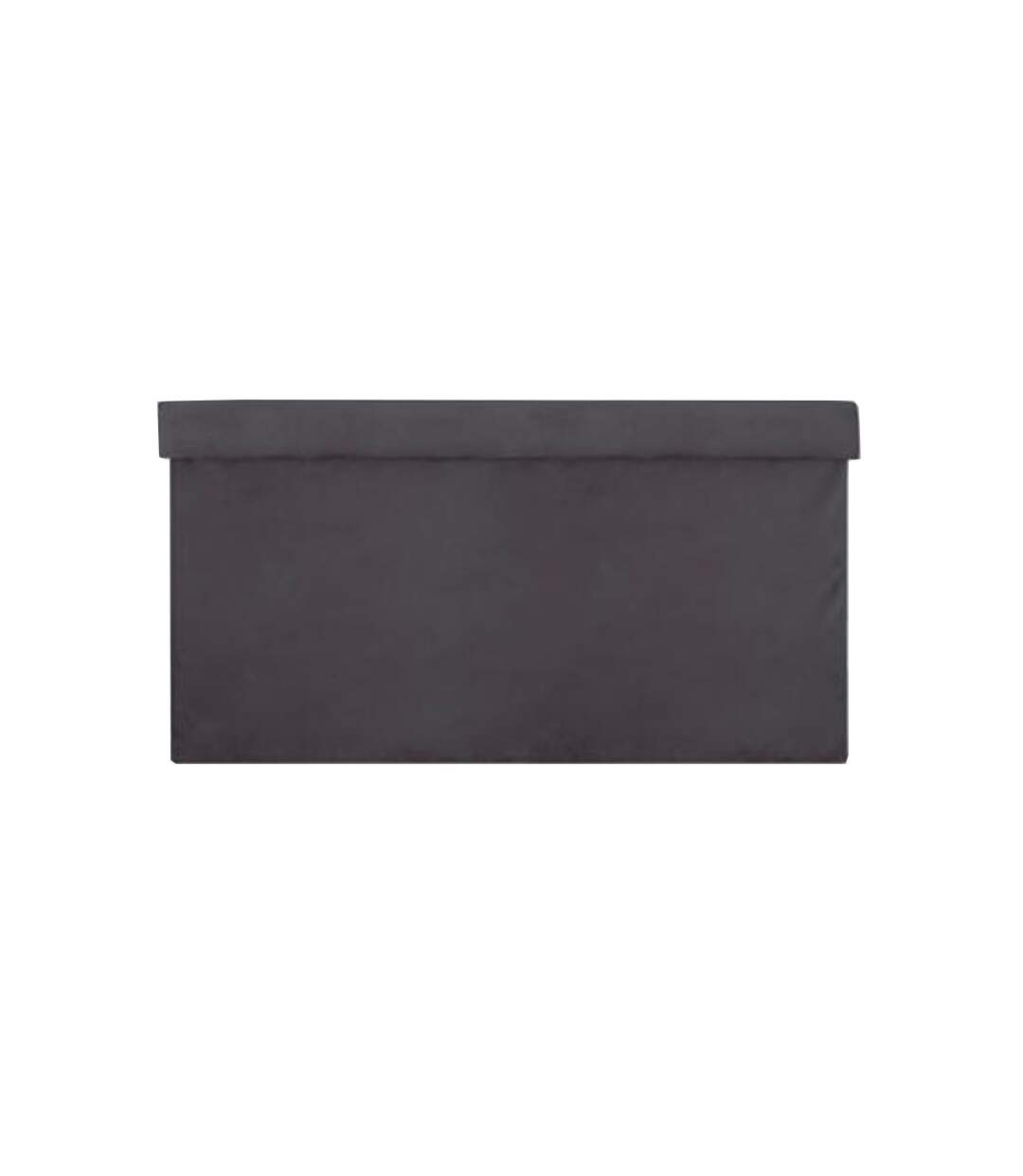 Pouf Pliable en Velours Tess 76cm Gris Foncé