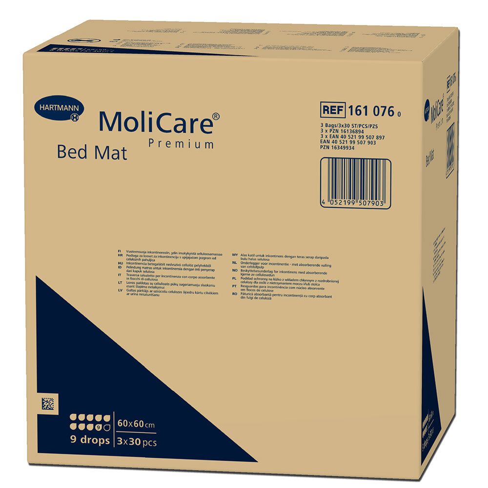 MoliCare® Premium Bed Mat 9 Tropfen 60x60 cm ​