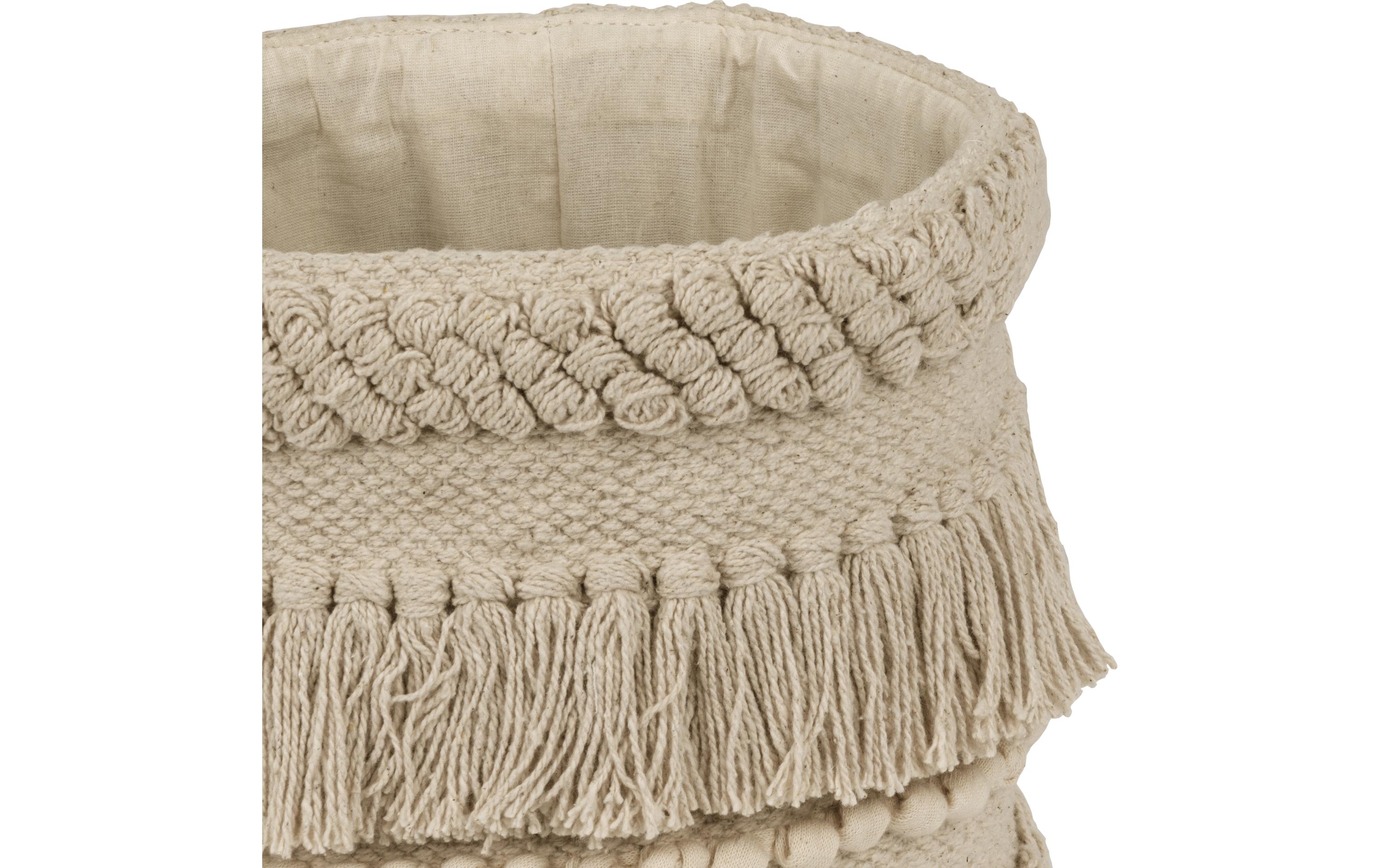 Aufbewahrungskorb Toyama 20 x 20 cm, CremeModerner Korb in Beige für stilvolle Aufbewahrung