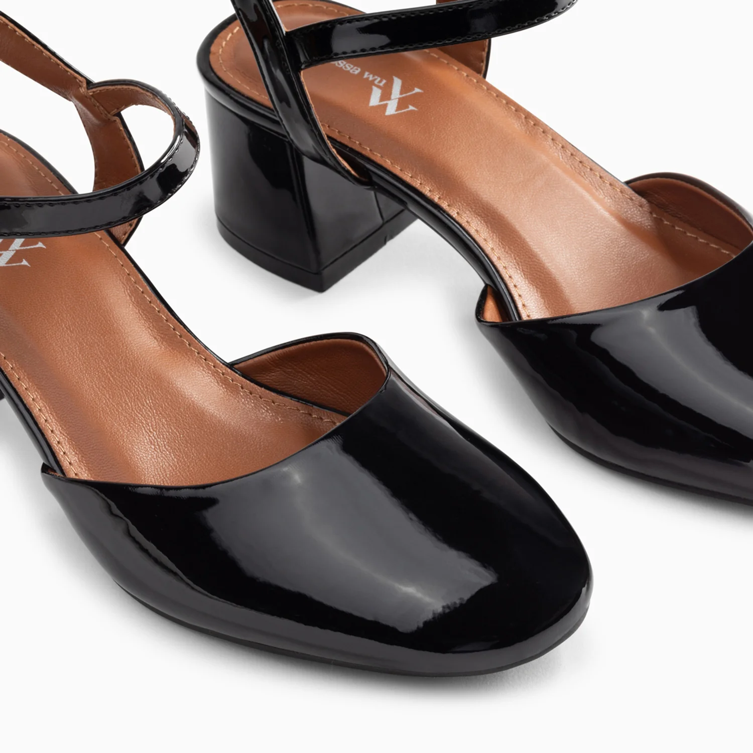 Babies-Babies à talon Angelica noires vernies