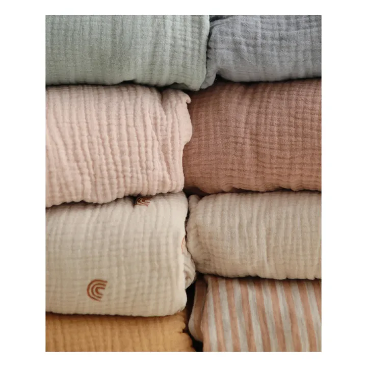 Mushie Drap-housse en coton | Vert