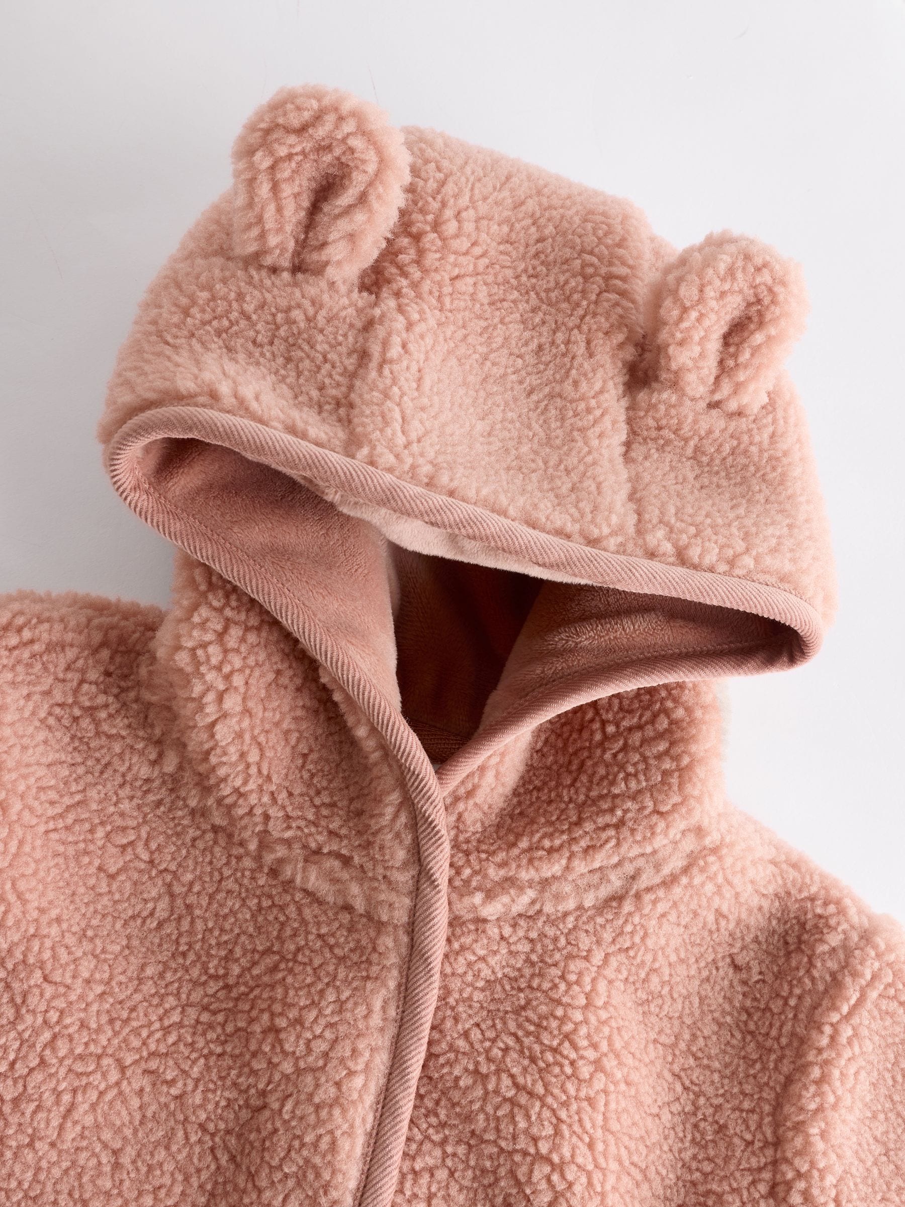 Roze - Baby Borg fleecejack (0mnd-2jr)