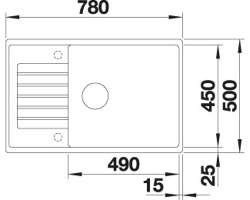 Blanco ZIA XL 6 S Compact spoelbak 780 x 500 mm zwart 526018