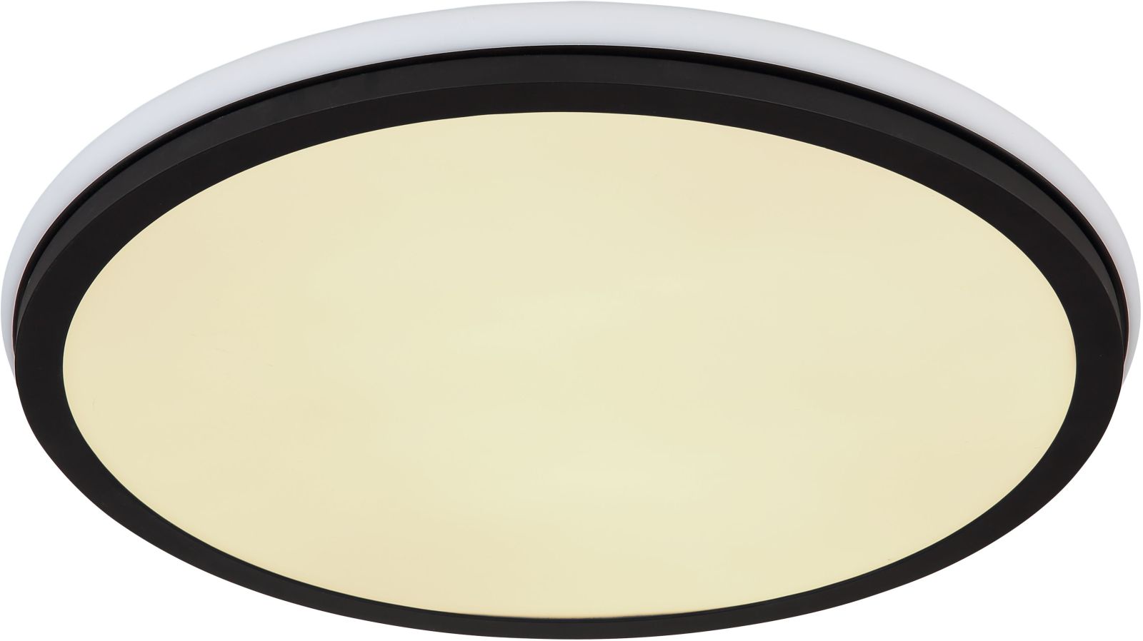 LED-DeckenleuchteJAXXI - schwarz-matt - opal - Ø 45 cm