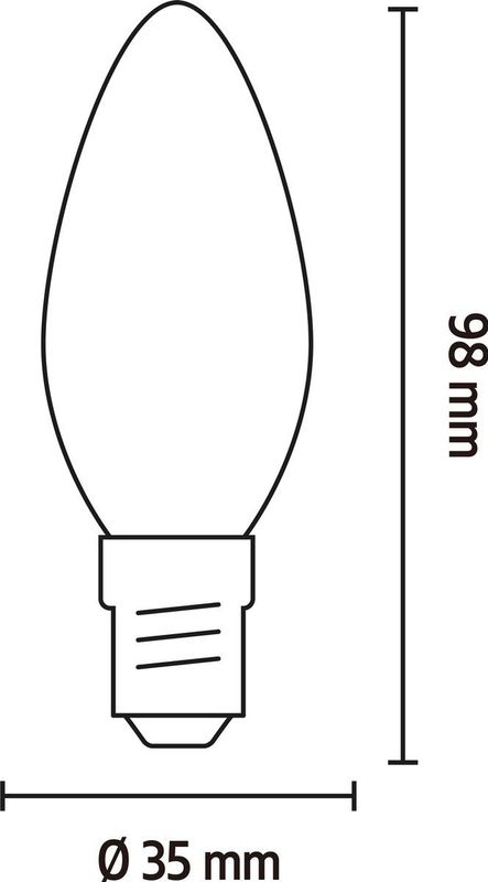 Calex - Smart Filament LED Lamp - E14 - Warm Wit Licht - Goud - 4.9W