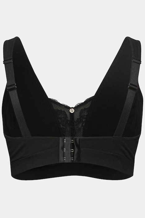 Bralette, Spitzeneinsatz, ohne Bügel, Cup C - E
