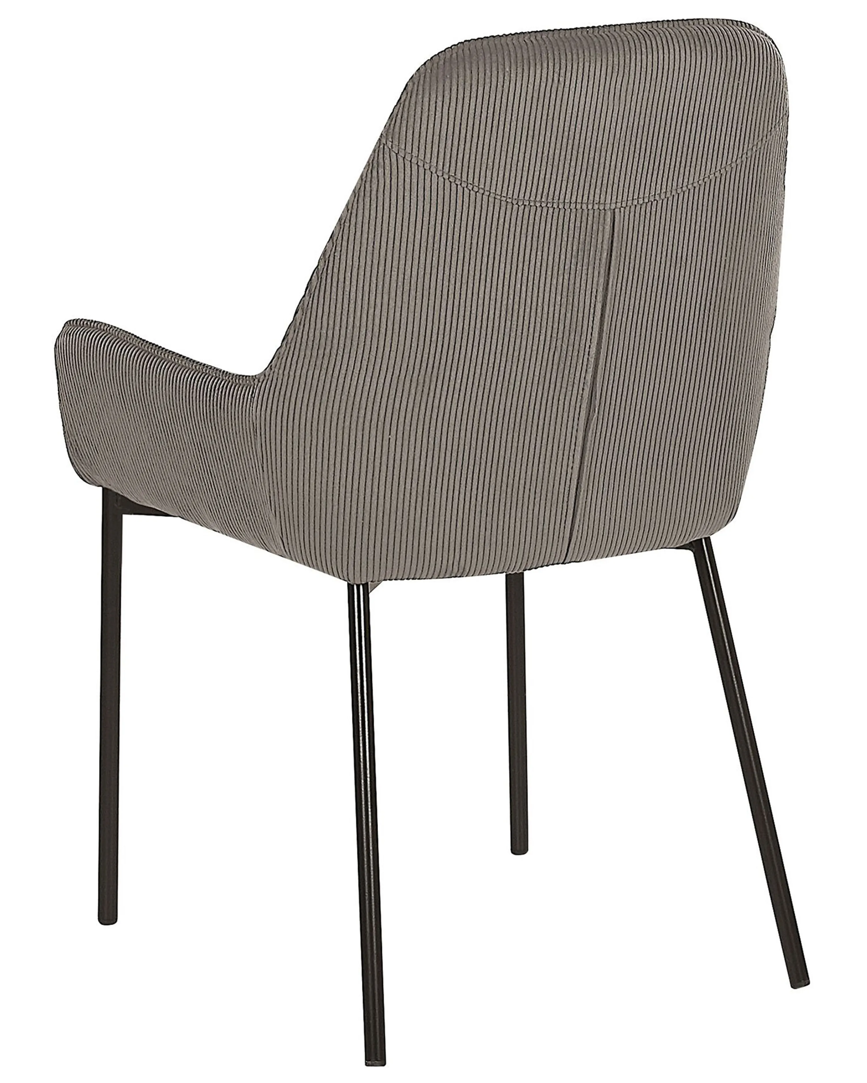 Set van 2 eetkamerstoelen LOVERNA Corduroy Grijs