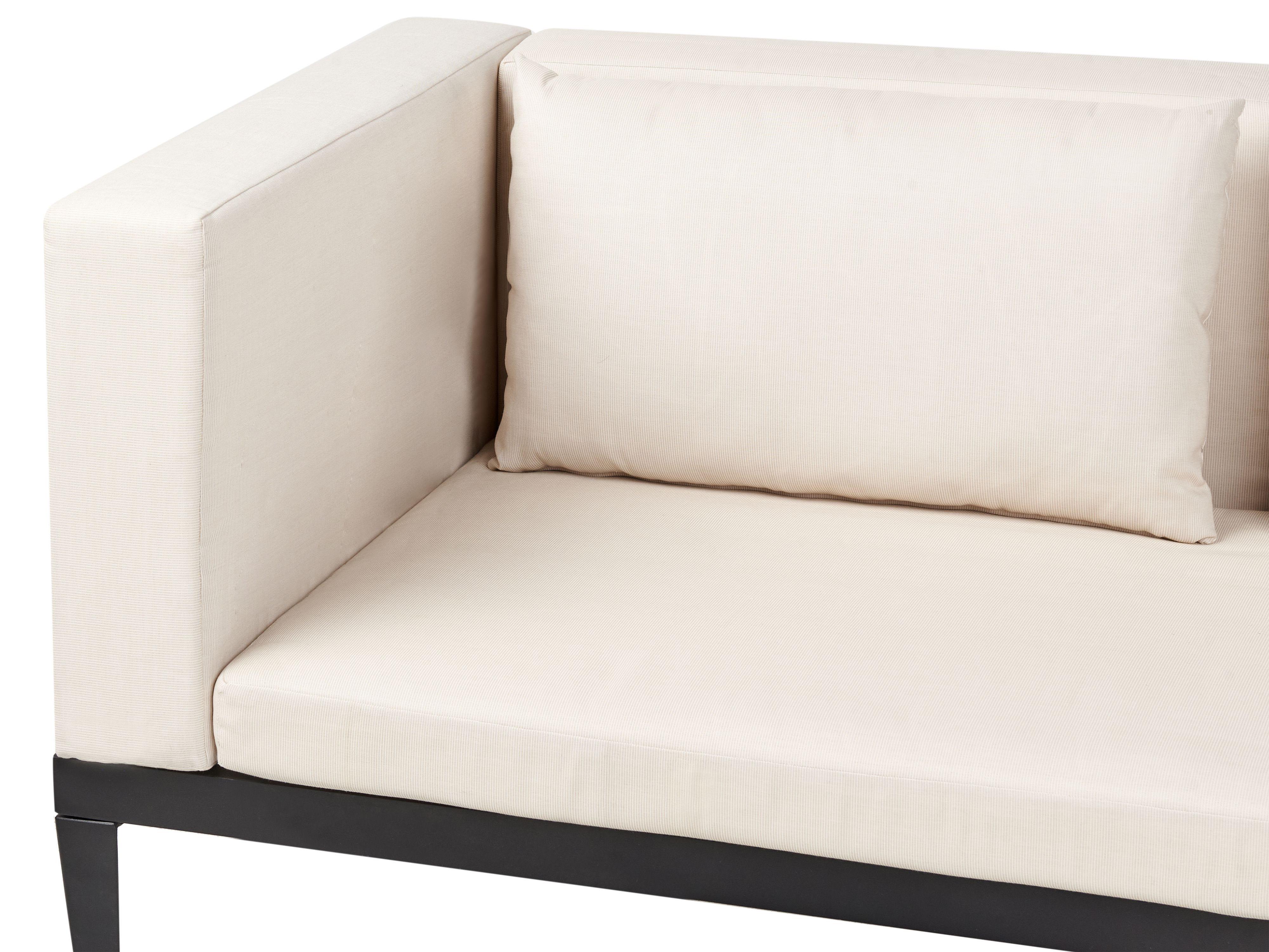 Tuin hoekloungeset met tafel 3-zits BRACCIANO linkszijdig Gecertificeerd acaciahout Lichtbeige