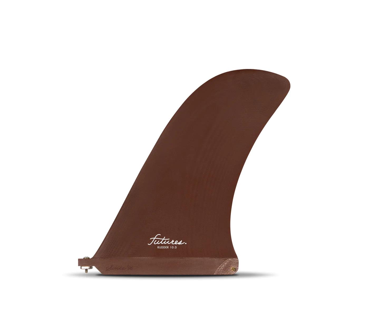 Futures Rudder Fiberglass - Burgundy - 10.0