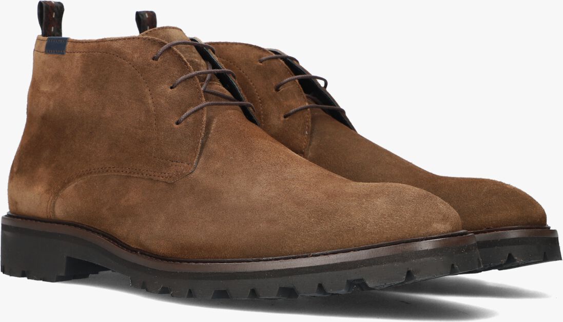 FLORIS VAN BOMMEL cognac floris van bommel veterschoenen sfm-50082