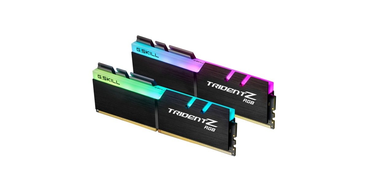 G.Skill32 GB DDR4-3200 Kit werkgeheugen  (Zwart, F4-3200C16D-32GTZR, Trident Z RGB, XMP)