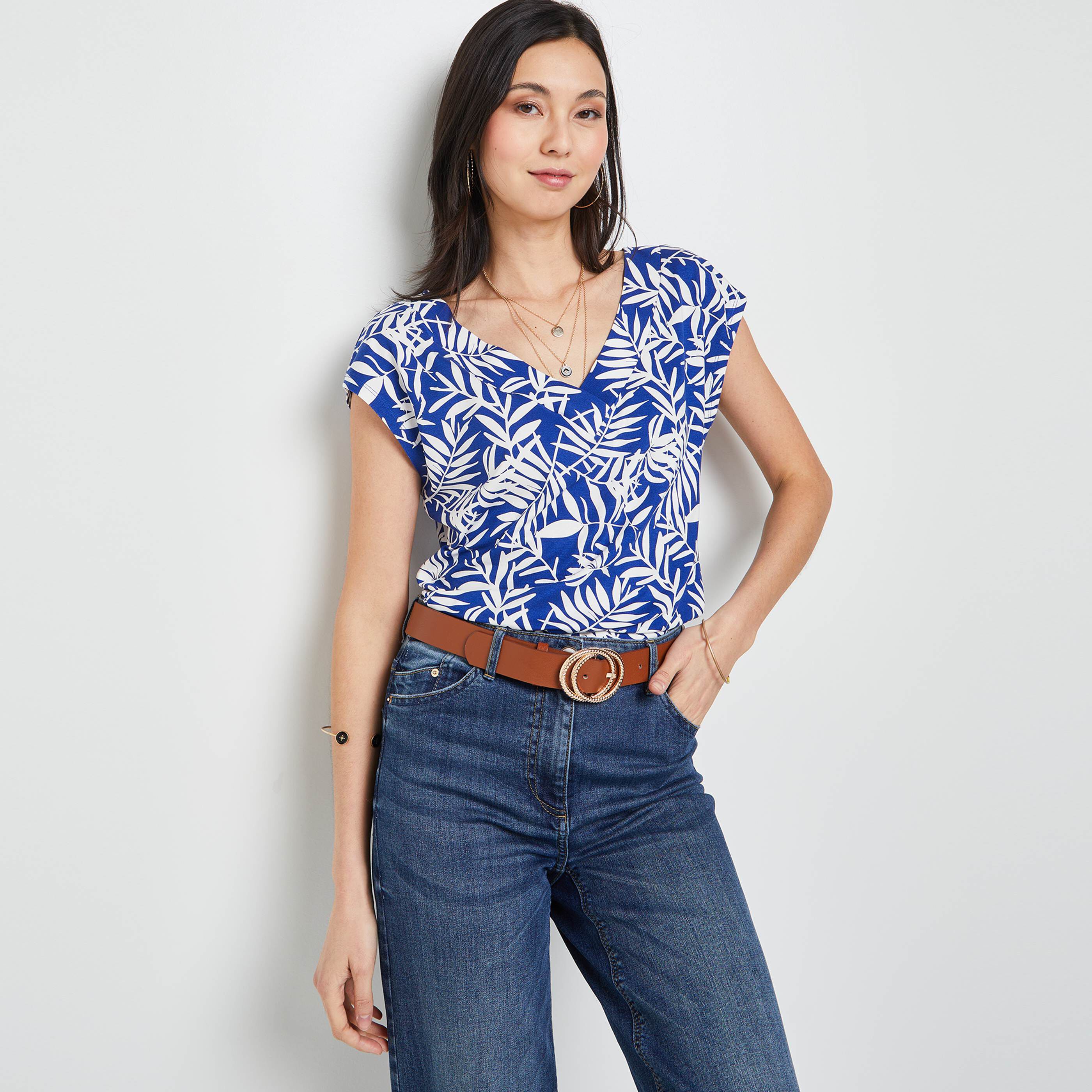 Tshirt imprimé femme - MARINE