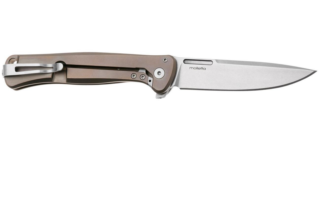 LionSteel Skinny Solid SK01 BR Bronze Titanium, Gold Dark Matter Carbonfiber inlay zakmes, Molletta design