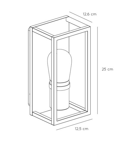 Lucide Carlyn wandlamp 6W zwart