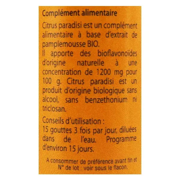 Extrato Fluido de Semente de Toranja Orgânica Biotechnie 30ml