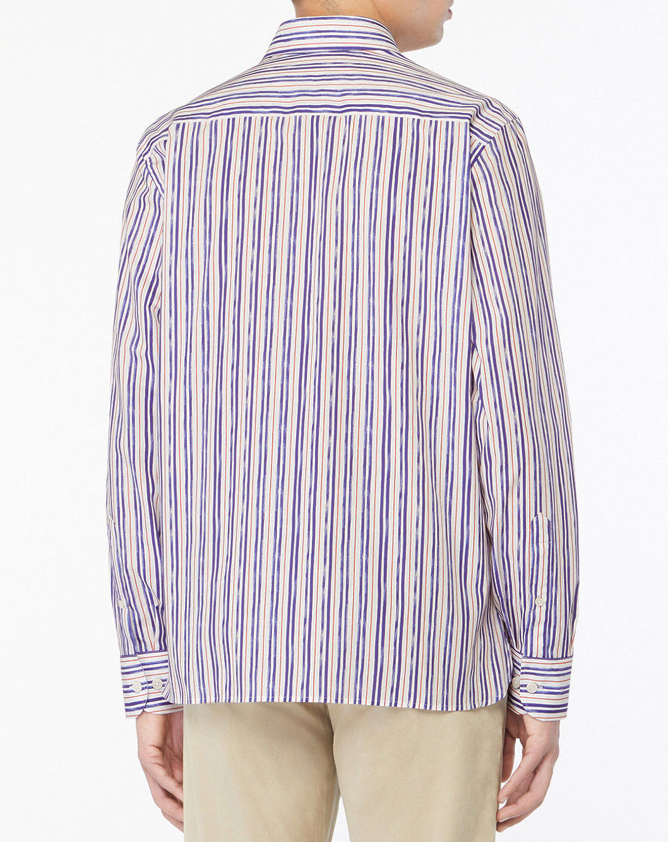 Hackett London Chemise Regular Fit à rayures bleu/rouge