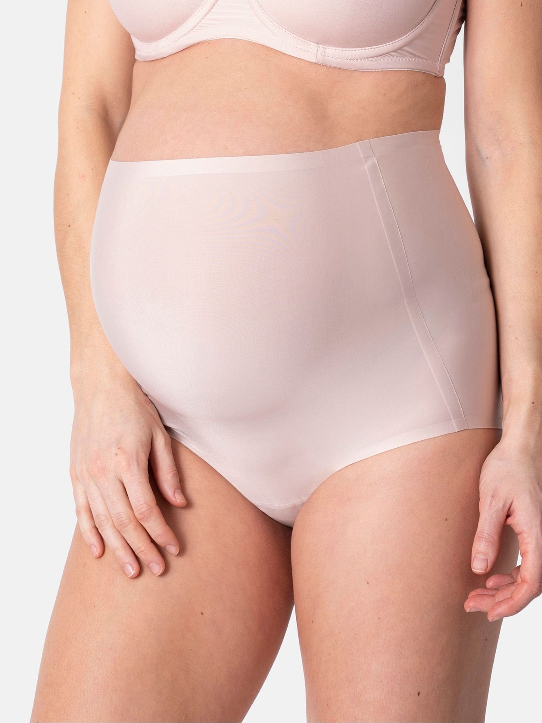 Licht beige - Seraphine - Huidskleurige niet-aftekenende Over Bump zwangerschapsslip - Verpakking van 2