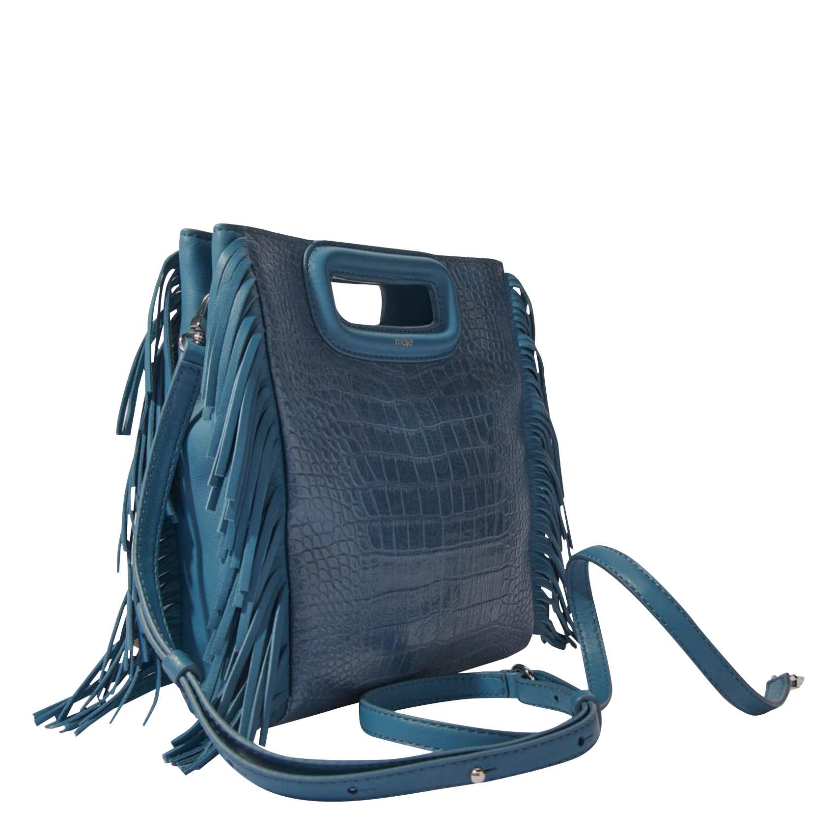 M - Sac bandoulière en cuir | Bleu