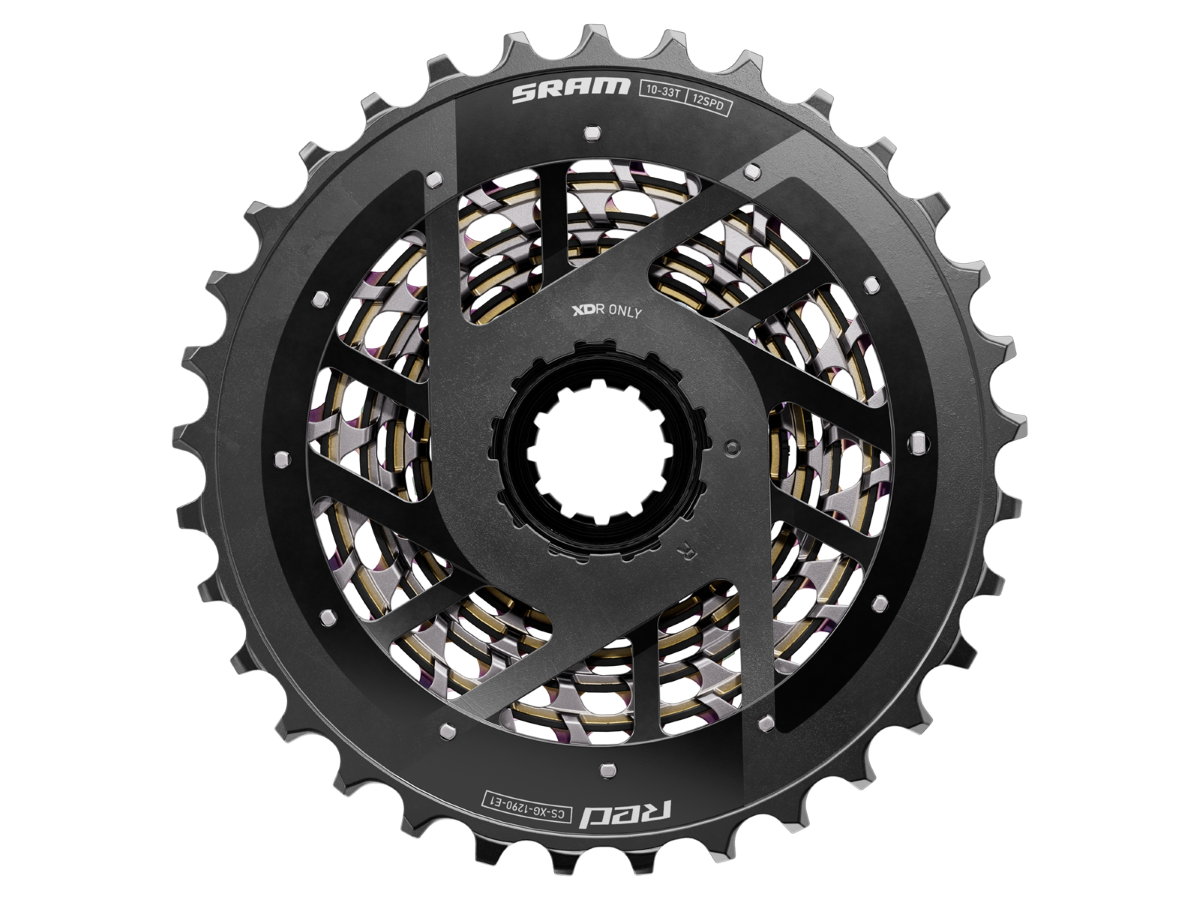 SRAM RED eTap AXS XG-1290 E1 kassette 12 Speed 10-33T Rainbow