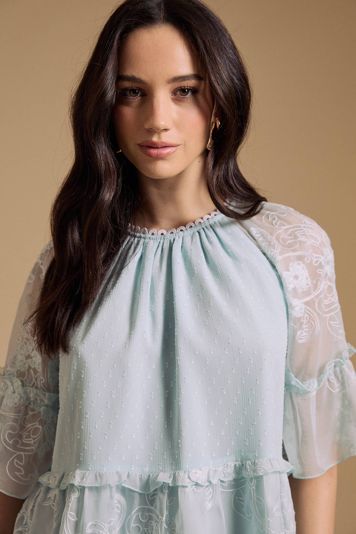 Oasis Blouse En Mousseline À Basque
