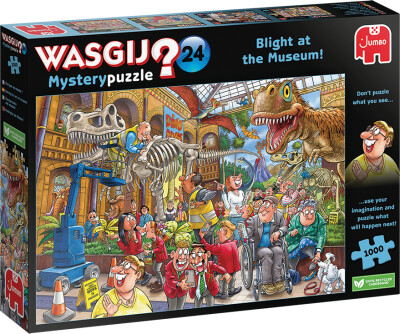 Wasgij - Mystery 24 Puslespil - 1000 Brikker - Blight At The Museum!