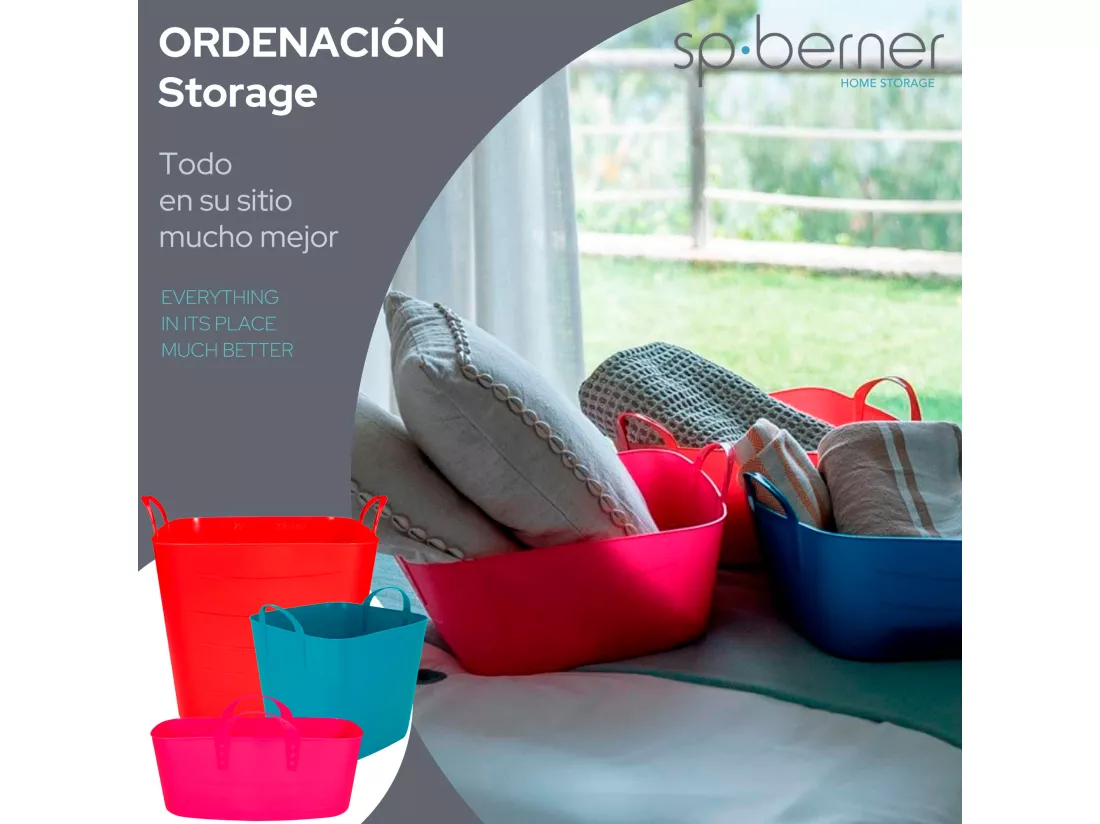 panier long 40l bleu 43 x 42 x 38,5