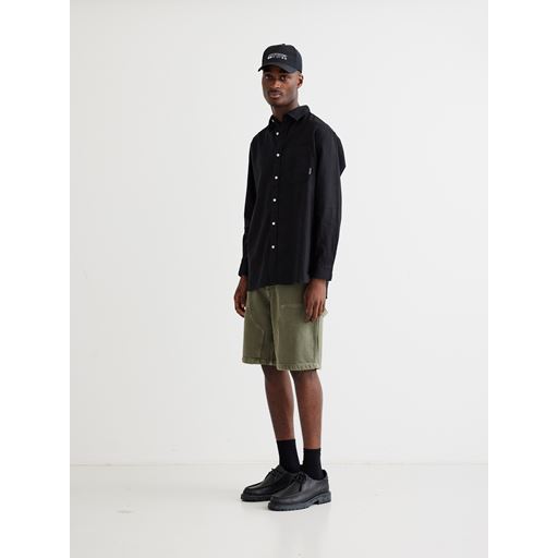 Woodbird Yuzo Linen Skjorte, Black, S