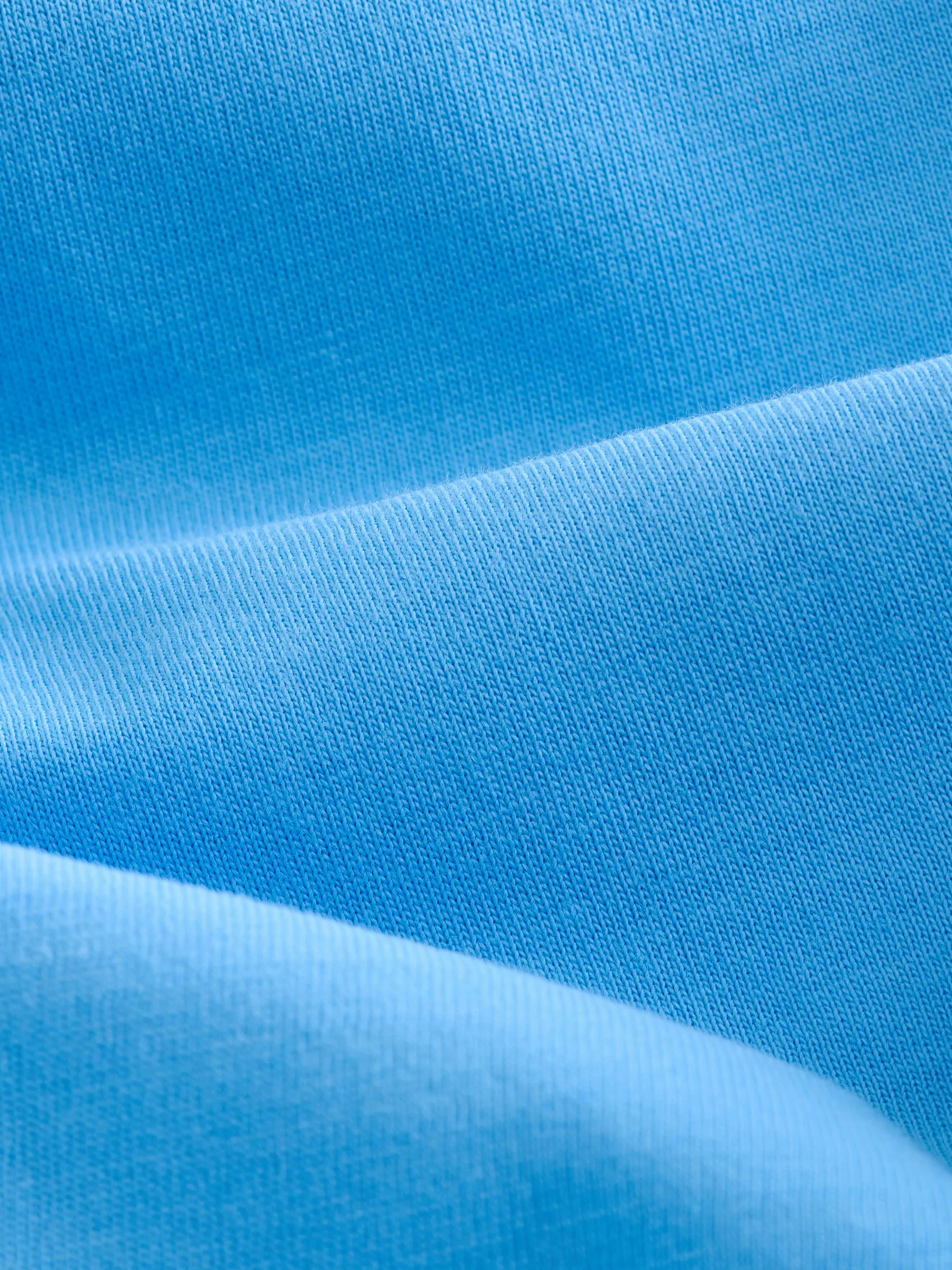 Helderblauw - 100% katoenen T-shirt met lange mouwen