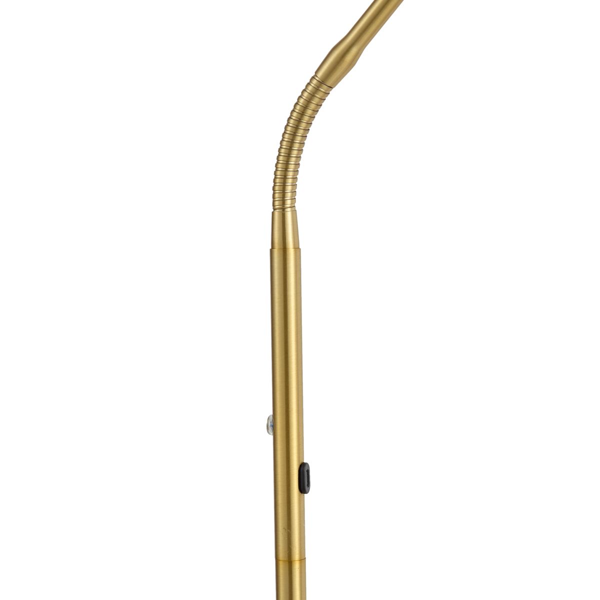 Moderne vloerlamp messing incl. LED 3-staps dimbaar oplaadbaar - Waldorf