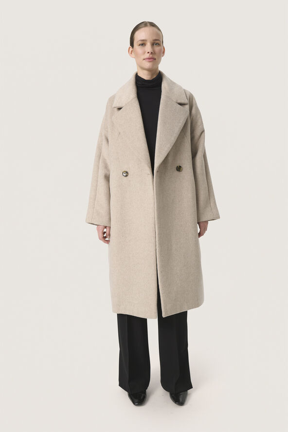 Soaked in Luxury SLCalliope Coat Oatmeal melange