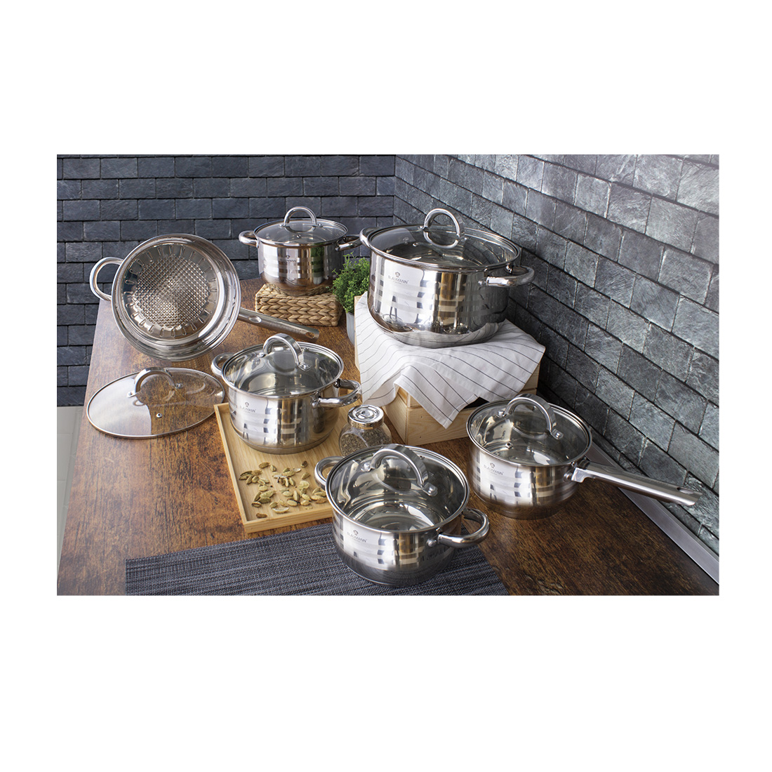 Blaumann 12-teiliges Topf-Set Gourmet Line