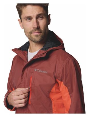 Veste Imperméable Columbia Pouring Adventure III Rouge Homme