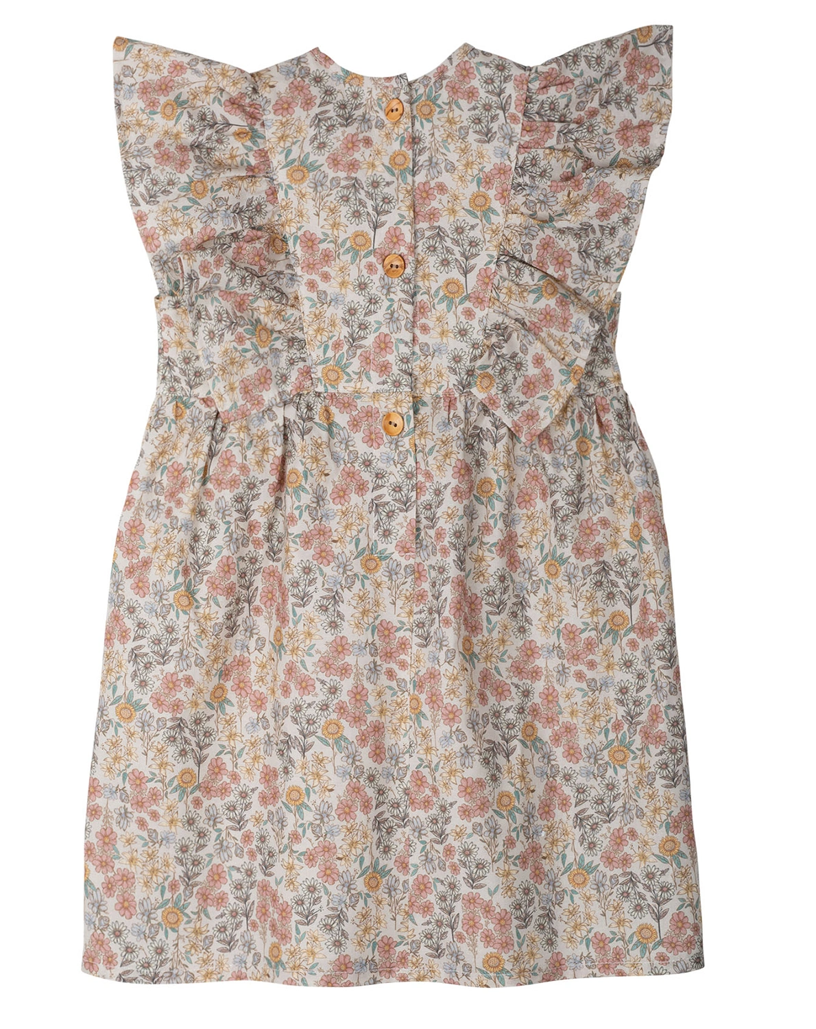 Rüschen-Kleid VOILE in nude