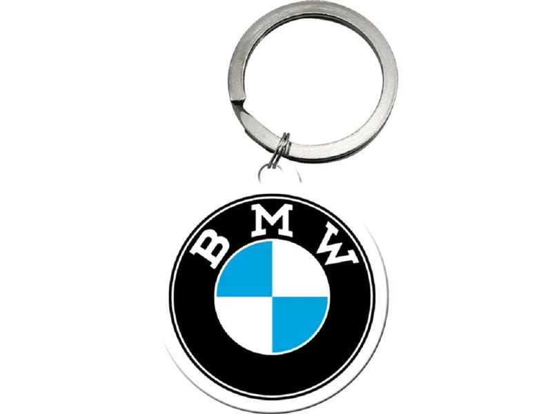 Nostalgic Art Schlüsselanhänger BMW Ø 4 cm, Mehrfarbig Anhänger mit BMW Logo
