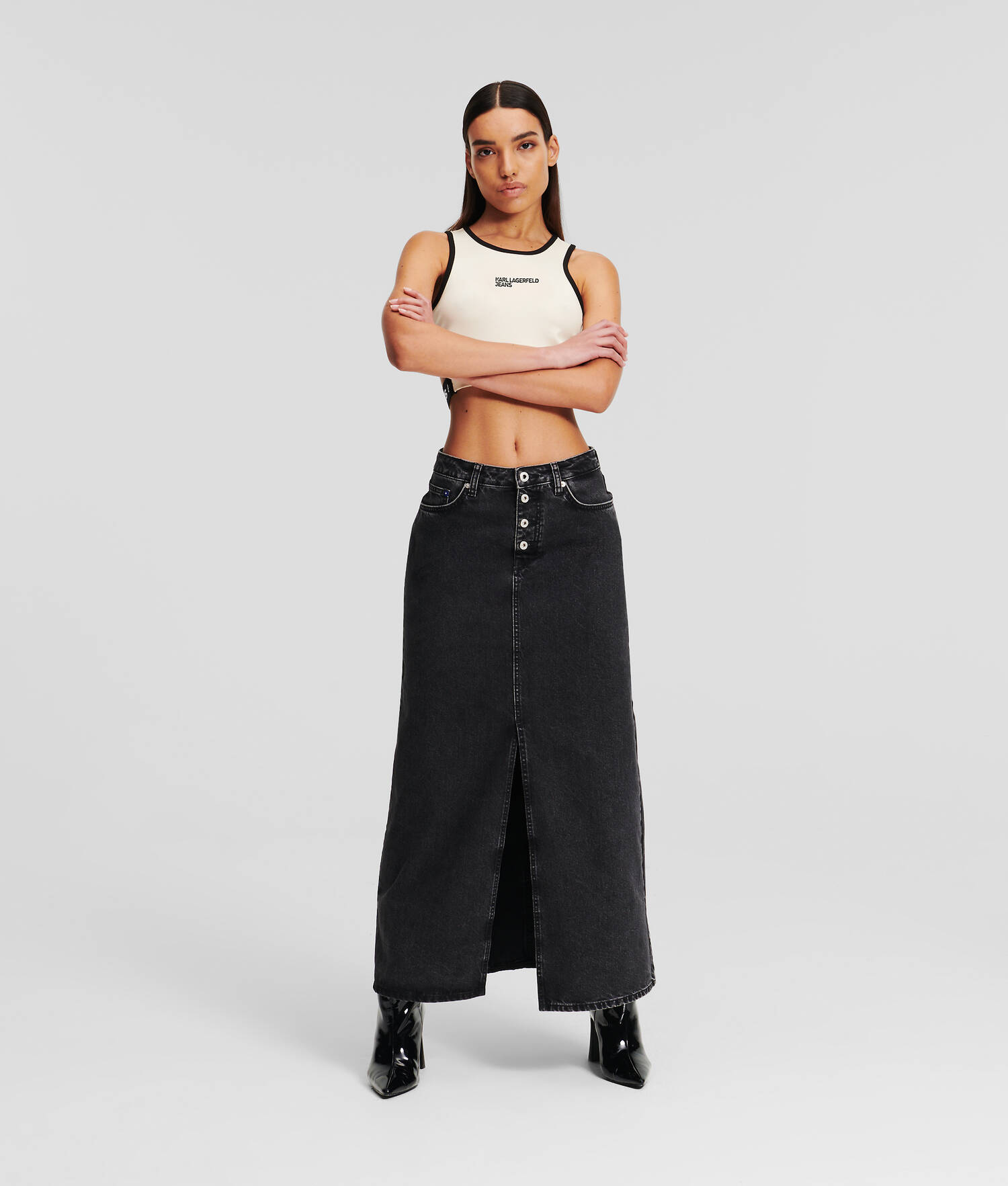 JUPE LONGUE MAXI EN DENIM KLJ