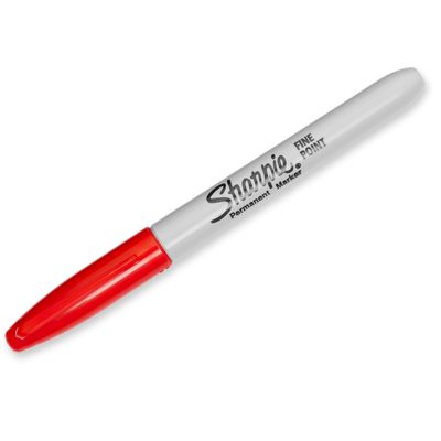 Sharpie - Pack de 12 marqueurs permanents - pointe fine - rouge
