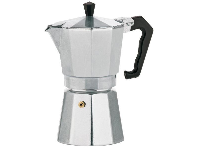 Kela Espressokocher Italia 6 Tassen, Silber Espressokanne