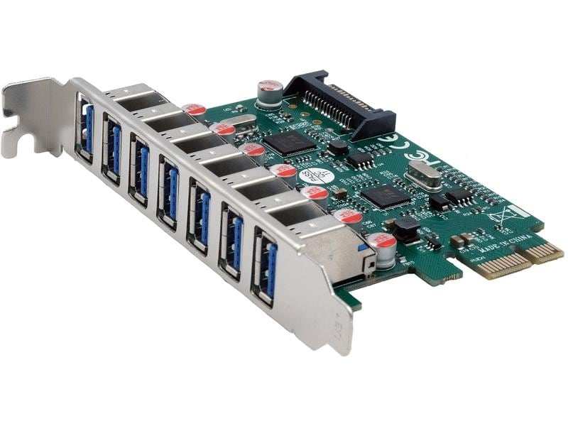 Exsys PCI-Express-Karte EX-11088-2 PCIe-Schnittstellenkarte, 7x USB 3.0